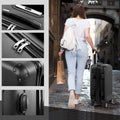 Zimtown Luggage 3 Piece Set Suitcase ABS Hardside Lightweight with TSA Lock Spinner Wheels, Beige