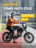 Luckeep M5 Electric Bike for Adults/Teen, 1500W Peak Motor, Max 32MPH, 48V 15AH Battery, Max 60 Miles Electric Motorcycle for Mountains, 20" Fat Tire Electric Dirt Bike, Sand, Road, Full Suspension