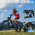 AOVOPRO AP20 Electric Bike for Adults 20 X 4.0 Fat Tire, 750W Off - Road E Bike, E - Mountain Bike 48V 15.6AH UL2849