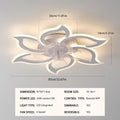 Garwarm Dimmable Ceiling Fan with Light and Remote Control, 27" Small Flush Mounted Ceiling Fan with LED Lights, APP and Remote Controlled, Modern, White