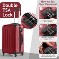 Zimtown Luggage 3 Piece Set Suitcase ABS Hardside Lightweight with TSA Lock Spinner Wheels, Beige