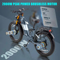 Dual Motors AWD 2000W Electric Bike for Adult 26'', UL2849 48V 30AH Removable Battery E - Mountain Bike 4.0 Fat Tire up to 35MPH&120miles Long Range Off - Road Ebike Beach Dual Hydraulic&Brakes E - Bicycle