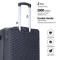 Travelhouse 4 Piece Hardshell Luggage Set Hardside Lightweight Suitcase with TSA Lock Spinner Wheels.(Blue)