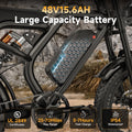 Electric Bike for Adults, 1500W Peak Fat Tire Ebike 20″×4″ Snow - Tread, 48V 15.6ah Removable Battery, 32MPH, Dual Suspension, Shimano 7 - Speed, Hydraulic Disc Brakes, Bonus Accessories