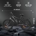 SUNTIBYE EB26 26" Fat Tire E Bike for Adults Set of 2, 1500W Electric Mountain Bikes, 28MPH Off - Road Ebike, 48V 15ah UL2849, Black