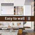 BEAUTYPEAK Full Length Mirror 71"x26" Rectangle Wall Mirror Floor Mirrors for Leaning, Black