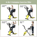 Pooboo 4in1 Folding Exercise Bike Indoor Cycling Bike Stationary Magnetic X Bike Gym Workout 300 lb Easy to Get on/Off