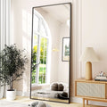 BEAUTYPEAK Full Length Mirror 71"x26" Rectangle Wall Mirror Floor Mirrors for Leaning, Black