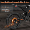 Electric Dirt Bike for Adults, 60V 35ah, 3000W 45 MPH & 37 - 68 Miles Electric Motorcycle, 25'' Fat Tire Off - Road Mountain Bike UL2849