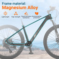 SPATIAL 24/26/27.5/29 in Mountain Bike, 8/21 Speed Lightweight Aluminum Magensium Frame Mountain Bicycle, Fits Men Women Teenagers Adult Disc Brake MTB Bicycle