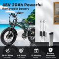 Folding AWD Dual Motor Electric Bike for Adults 20*4.0'' 2300w UL2849 48v 20ah, 7 Speeds, Fat Tire Ebike up to 28MPH Off Road E - Mountain Bike Dual Hydraulic Disc Brakes&Suspension Electric Bicycles