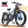 Dual Motors AWD 2000W Electric Bike for Adult 26'', UL2849 48V 30AH Removable Battery E - Mountain Bike 4.0 Fat Tire up to 35MPH&120miles Long Range Off - Road Ebike Beach Dual Hydraulic&Brakes E - Bicycle