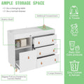 OXYLIFE 45" Baby Nursery Changing Table Dresser with 4 Drawers and Shelf for Nursery Room, White