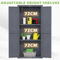 AECOJOY Outdoor Wooden Storage Cabinet Weatherproof, Garden Vertical Storage Shed with 3 Adjustable Shelves