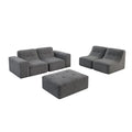 144" Oversized Modular Sectional Sofa, Deep Seat Chenille Cloud Couch with Chaise, L - Shaped Sparkling 5 Seat Sofa Couch for Living Room, Black