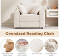 AECOJOY Chaise Lounge Chair Indoor, Oversized Sleeper Chair with Ottoman, Comfy Reading Sofa Armchair