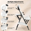 Portable Lightweight Massage Chair, PU Leather Tattoo Spa Chair with Thickened Sponge & Carrying Bag, Folding Travel Chair for Massage Therapy
