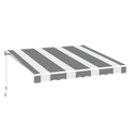 AECOJOY 13'×8' Manual Retractable Awning Sun Shade, Patio Awning Canopy