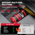 Fuel Transfer Tank, 50 Gallon for Gasoline & Diesel, Gas Tank with 10.6 GPM Fast Flow Rate 12V DC Transfer Pump, 13.1 Ft Power Cord Portable Gas Tank, Red