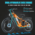 Dual Motors AWD 2000W Electric Bike for Adult 26'', UL2849 48V 30AH Removable Battery E - Mountain Bike 4.0 Fat Tire up to 35MPH&120miles Long Range Off - Road Ebike Beach Dual Hydraulic&Brakes E - Bicycle