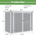 Enyopro 306gal Outdoor Storage Shed, Horizontal Resin Shed, Resistant Tool Plastic Shed for Storage of Bike/Garbage Cans/Garden Tools/Lawn Mowers