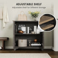 Perfect Deals Await Modern Farmhouse Coffee Bar Cabinet �?kitchen Storage Cabinet with Fluted Doors, Sideboard Buffet with Adjustable Shelves for Kitchen, Dining Room, and Living Room, White