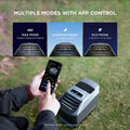 EF Ecoflow WAVE 3 Portable Air Conditioner with Add - on Battery, 1800W/6100 BTU Cooling and 2000W/6800 BTU Heating, 1000W Fast Charging in 75 Mins, 8H Wireless Running, APP Control, for Camping, Rvs