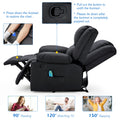 AECOJOY Massage Recliner Chair with Heat Function, Overstuffed Recliner Sofa