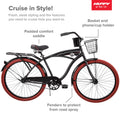 Huffy 26" Nel Lusso Men'S Cruiser Bike, Matte Black