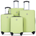 Travelhouse 4 Piece Hardshell Luggage Set Hardside Lightweight Suitcase with TSA Lock Spinner Wheels.(Blue)