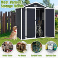 Enyopro 306gal Outdoor Storage Shed, Horizontal Resin Shed, Resistant Tool Plastic Shed for Storage of Bike/Garbage Cans/Garden Tools/Lawn Mowers