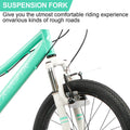 AVASTA 20'' Big Kids Mountain Bike for Age 6 7 8 9 10 11 12 Years Old Boys Girls Teen with Suspension Fork Front & Rear Dual Hand Brakes 6 Speeds Drivetrain, Cyan