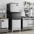 418 LBS/24H Split Commercial Ice Maker, Industrial Ice Machine with 200 LBS Storage Bin, 192 PCS in 11-20 Mins, Self-Cleaning for Restaurant, Bar Cafe