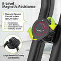Pooboo 4in1 Folding Exercise Bike Indoor Cycling Bike Stationary Magnetic X Bike Gym Workout 300 lb Easy to Get on/Off