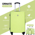 Travelhouse 4 Piece Hardshell Luggage Set Hardside Lightweight Suitcase with TSA Lock Spinner Wheels.(Blue)