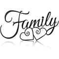 Family Wall Sign Metal Family Wall Decor Black Family Word Wall Art