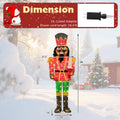 Tangkula 5 FT Lighted Christmas Nutcracker with Glitter Sword
