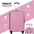 Travelhouse 4 Piece Hardshell Luggage Set Hardside Lightweight Suitcase with TSA Lock Spinner Wheels.(Blue)