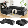 AECOJOY 110" L Shaped Modular Sectional Sofa for Living Room, Cloud Boneless Couch