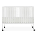 Dream on Me Quinn Full - Size Folding Crib. Removable Wheels. Modern Nursey. Adjustable Mattress Support. Patent Folding System in White