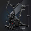 LNOW Commercial Built - in Bluetooth Fan Exercise Bike, Adjustable Air Resistance with Dual - Action Handlebars, Heavy Duty Indoor Cycling Bike for Home Gym Traininning, 350 lb Arm/Leg Cardio Workout