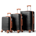 Zimtown Luggage 3 Piece Set Suitcase ABS Hardside Lightweight with TSA Lock Spinner Wheels, Beige