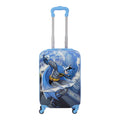 DC Comics Batman 21 in Kids Rolling Luggage, Hardshell Carry on Suitcase with Wheels, Blue