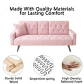 Aukfa 75" Square Arm Futon Convertible Sofa Bed for Home Office, 2 Cup Holders, Linen, Dark Gray