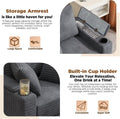 AECOJOY Chaise Lounge Chair Indoor, Oversized Sleeper Chair with Ottoman, Comfy Reading Sofa Armchair