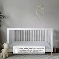 Delta Children Austin Acrylic 4 - in - 1 Convertible Baby Crib - Greenguard Gold Certified. Bianca White/Natural
