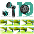 AUOSHI Retractable Garden Hose Reel 1/2" 100ft Automatic Hose Reel with 10 Function Sprayer Nozzle Wall Mount 180 Deg Swivel Bracket Hose Reel with Any Length Lock Slow Return System