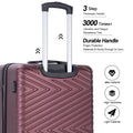 Travelhouse 4 Piece Hardshell Luggage Set Hardside Lightweight Suitcase with TSA Lock Spinner Wheels.(Blue)