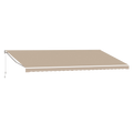 AECOJOY 16'x10' Manual Retractable Awning Sun Shade, Patio Awning Canopy