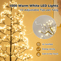 5/6/7 FT Lighted Alpine Tree for Christmas, Pre-lit Artificial Cedar Tree with Weighted Base